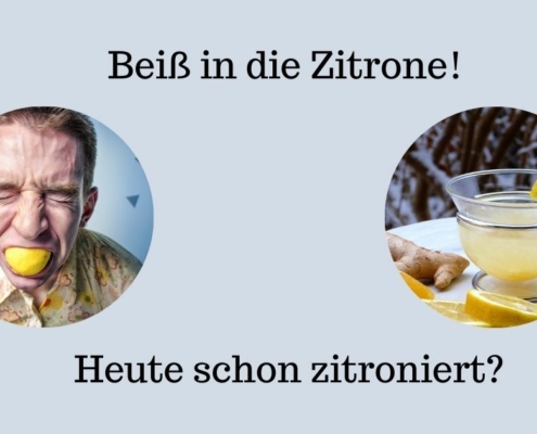 Beiß in die Zitrone